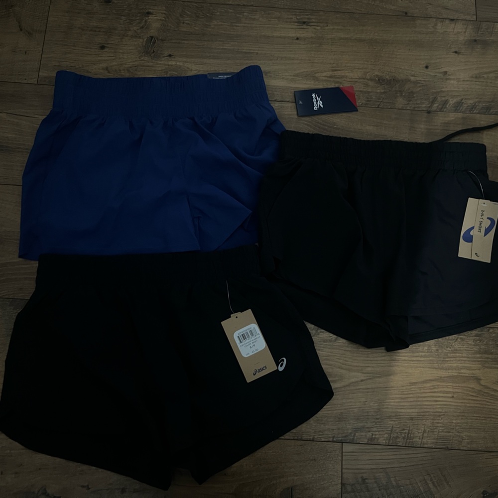 Asics/Reebok Black Athletic Shorts with Tag